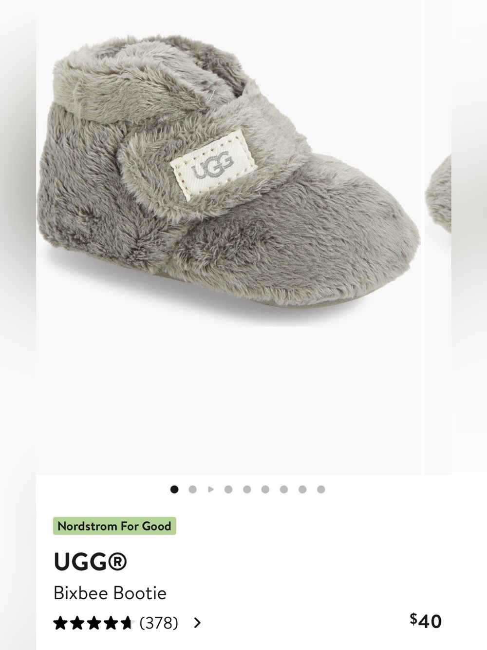 UGG Gray Plush Indoor Slipper Booties